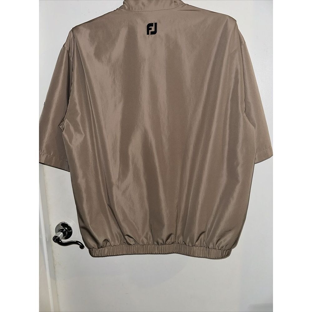Footjoy Dryjoys Mens Tan  3/4 Sleeve Wind Jacket Size M - Picture 2 of 6